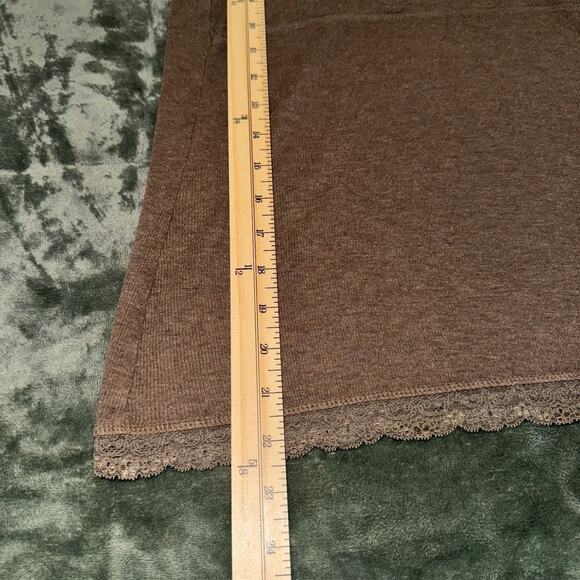 Vintage Old Navy Lace-Trim Cami Tank Top Womens Medium Brown Adjustable Straps - Picture 4 of 6